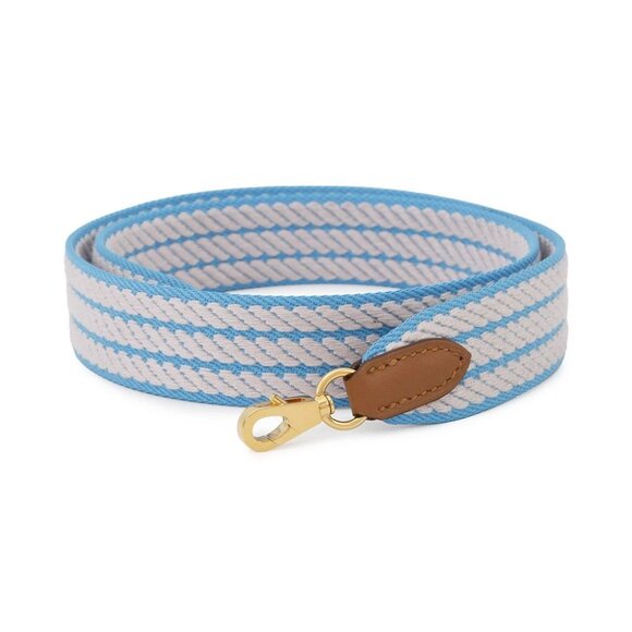 HERMES Bandouliere Sangle Cordage Size 1"/29.5" Swift Leather/Canvas Blue Az... - Picture 1 of 8